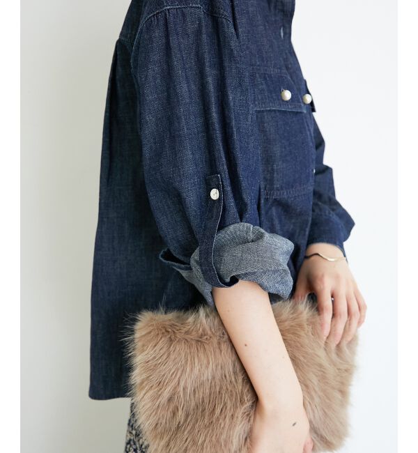  「スタンドネックパールボタンシャツ」|シャツ・ブラウス|