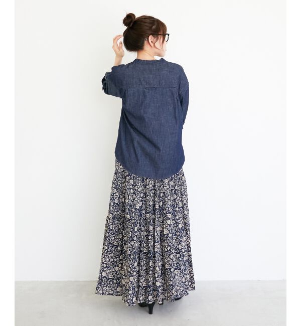  「スタンドネックパールボタンシャツ」|シャツ・ブラウス|