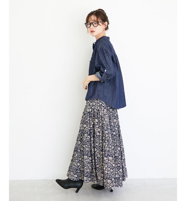  「スタンドネックパールボタンシャツ」|シャツ・ブラウス|