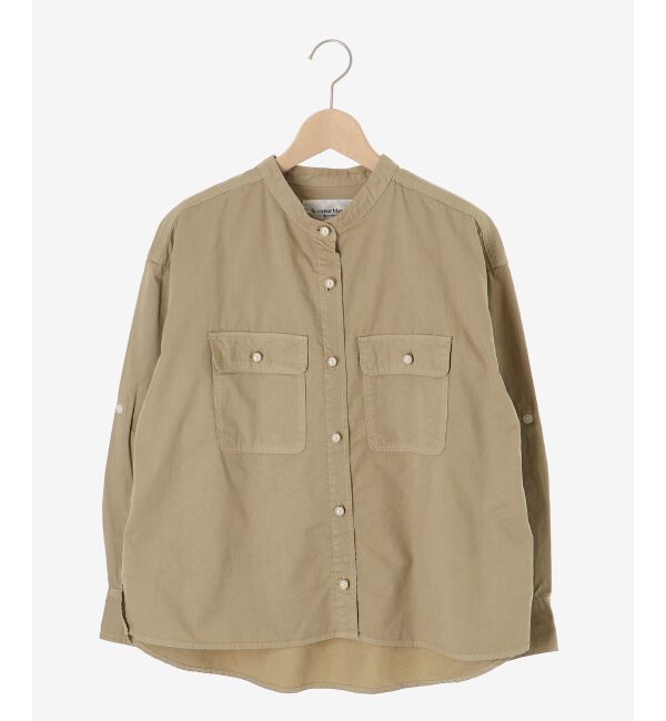  「スタンドネックパールボタンシャツ」|シャツ・ブラウス|