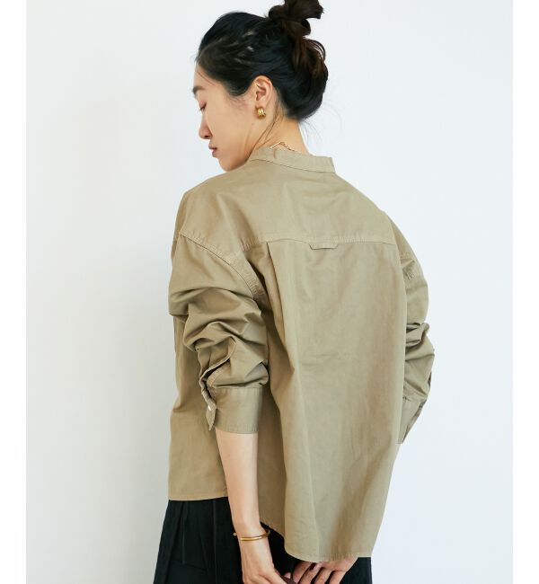  「スタンドネックパールボタンシャツ」|シャツ・ブラウス|