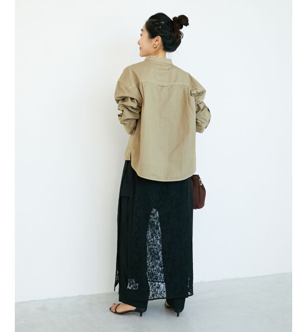  「スタンドネックパールボタンシャツ」|シャツ・ブラウス|