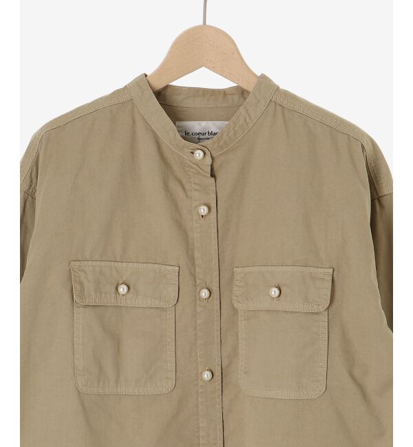  「スタンドネックパールボタンシャツ」|シャツ・ブラウス|