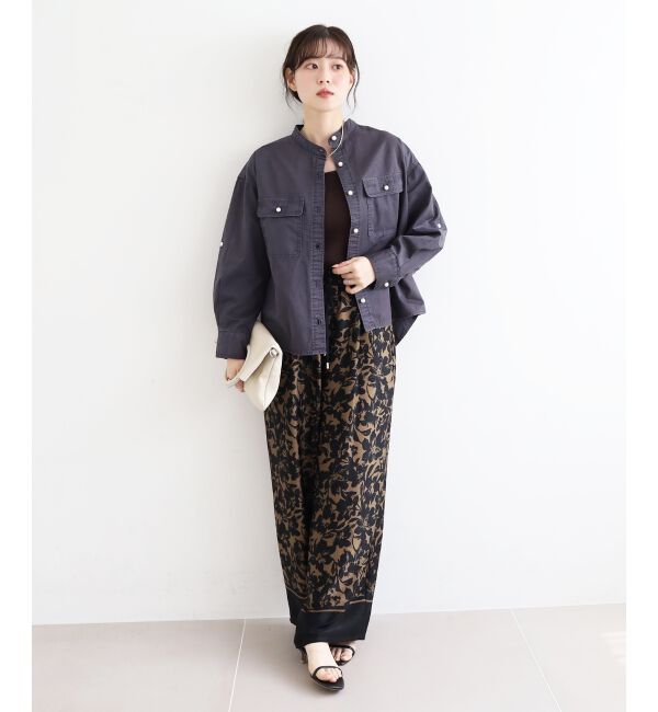  「スタンドネックパールボタンシャツ」|シャツ・ブラウス|