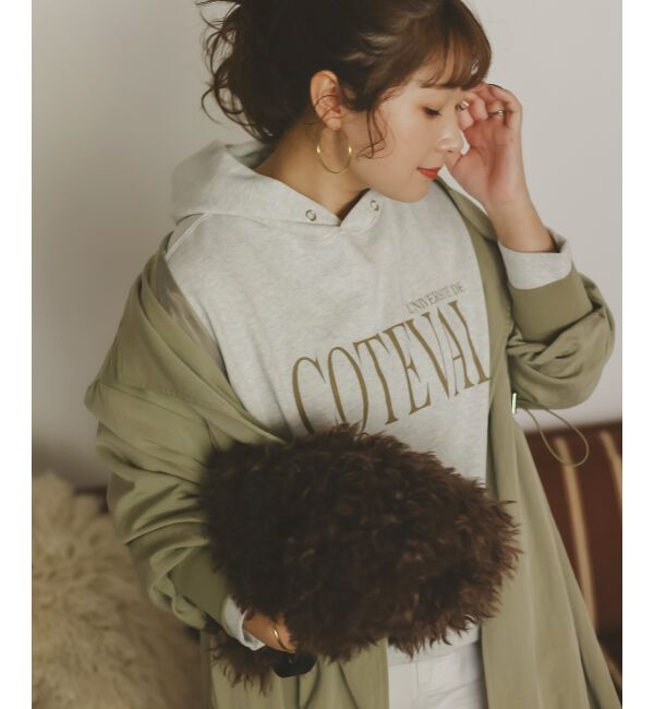  「ドロストノーカラーロングコート」|ノーカラーコート|