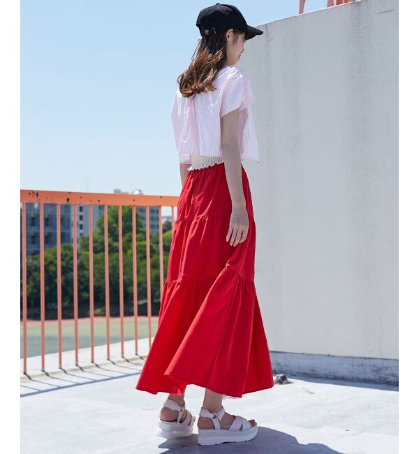 MAJESTICLEGON「パールボタンクロップドシャツ」|シャツ・ブラウス|