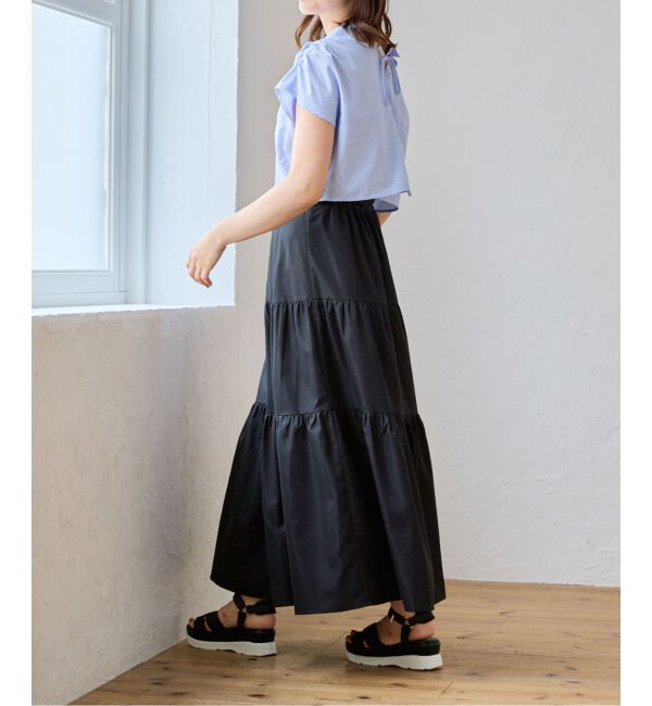 MAJESTICLEGON「パールボタンクロップドシャツ」|シャツ・ブラウス|