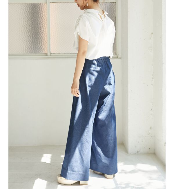 MAJESTICLEGON「パールボタンクロップドシャツ」|シャツ・ブラウス|