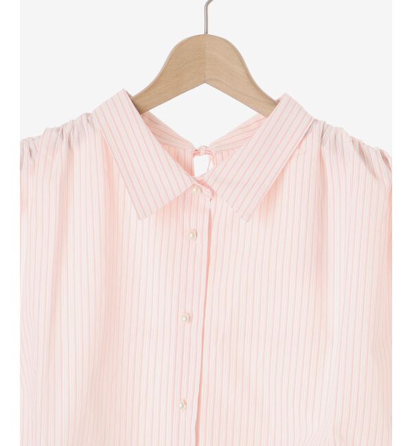 MAJESTICLEGON「パールボタンクロップドシャツ」|シャツ・ブラウス|