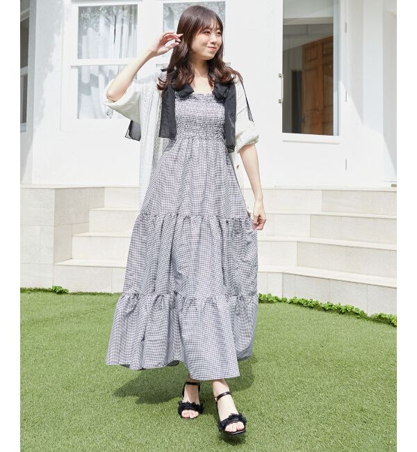  「パールクリアヒールリボンサンダル」|サンダル|