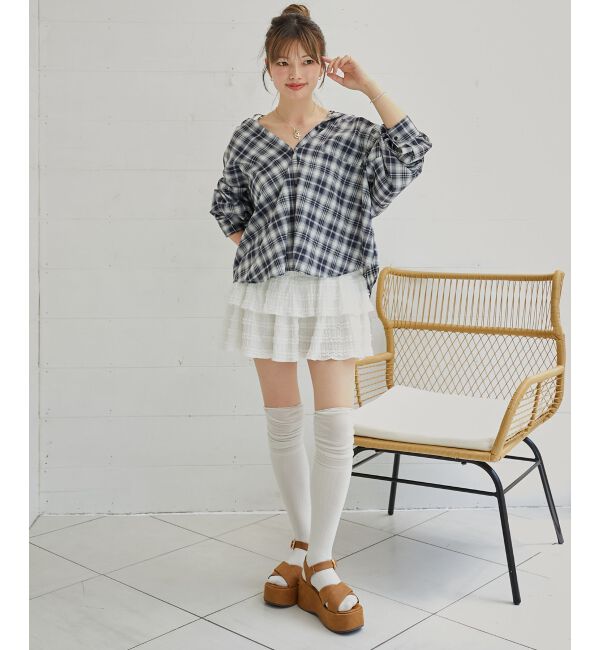 「2wayミディチェックシャツ」|シャツ・ブラウス|