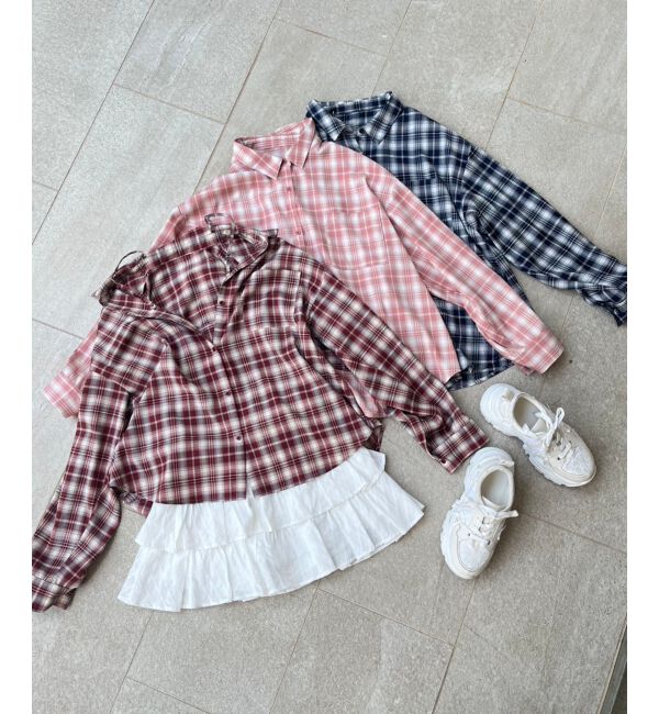  「2wayミディチェックシャツ」|シャツ・ブラウス|