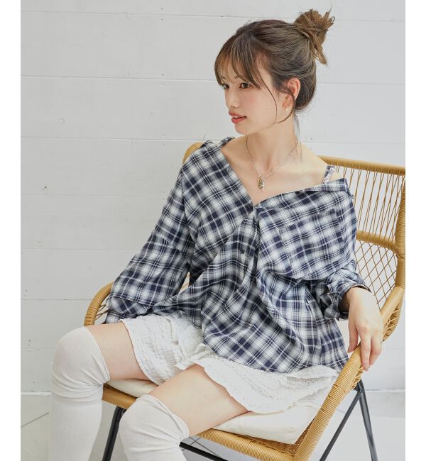  「2wayミディチェックシャツ」|シャツ・ブラウス|