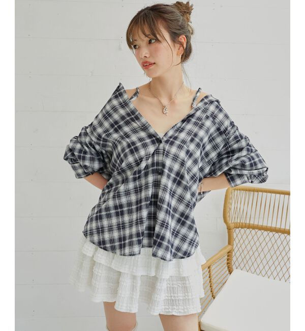  「2wayミディチェックシャツ」|シャツ・ブラウス|