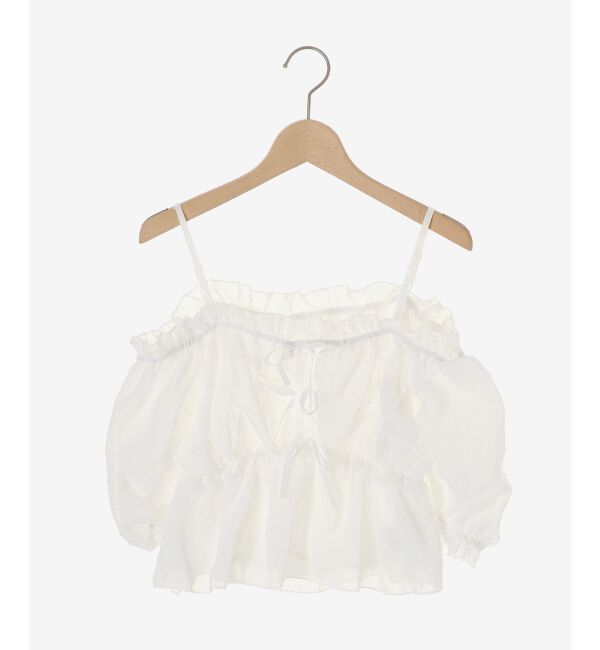  「フロントリボンオフショルブラウス」|シャツ・ブラウス|