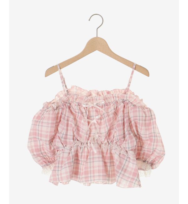  「フロントリボンオフショルブラウス」|シャツ・ブラウス|