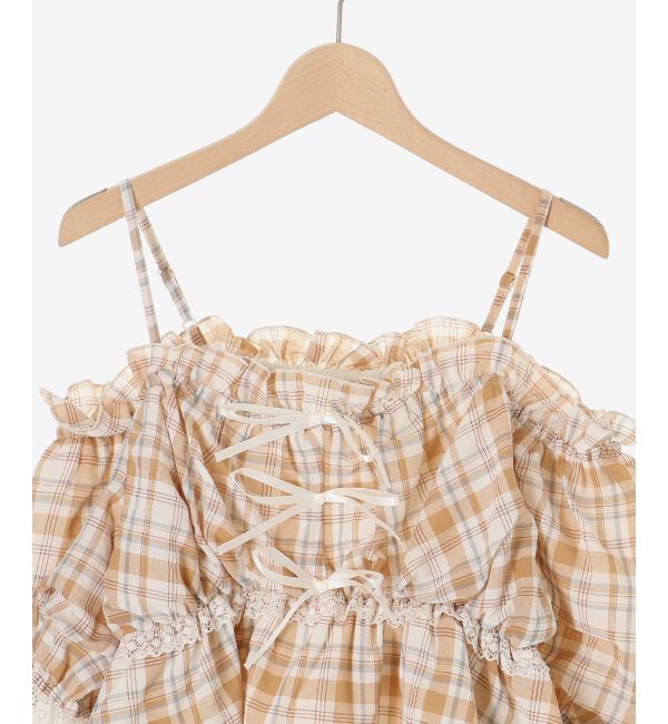  「フロントリボンオフショルブラウス」|シャツ・ブラウス|