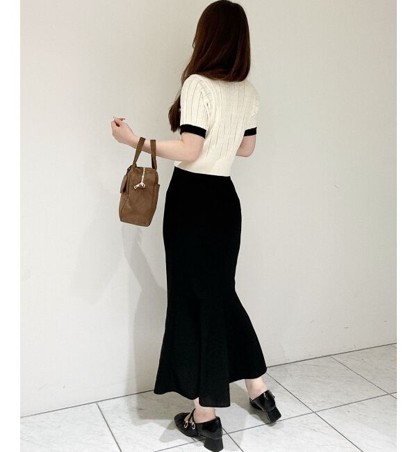  「バイカラーケーブルニットカーデ」|カーディガン|