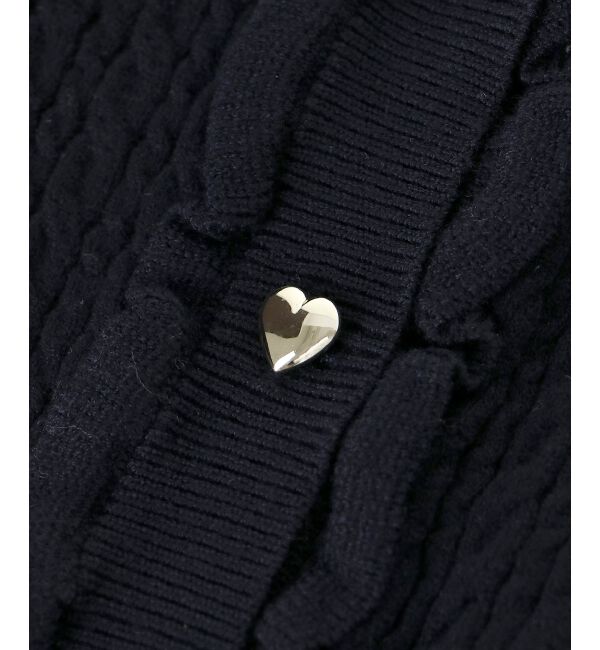  「ミニケーブルフリルニットカーデ」|カーディガン|