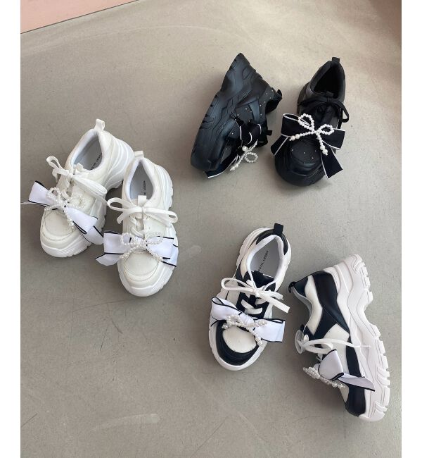  「2WAYリボンビジュースニーカー」|スニーカー|