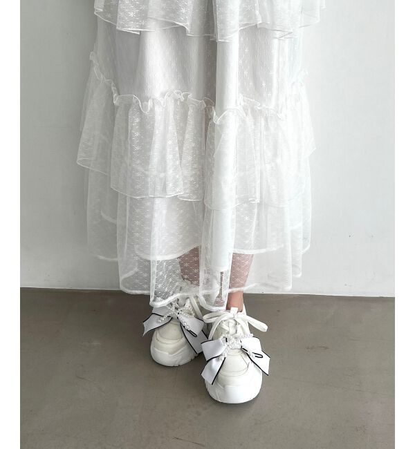  「2WAYリボンビジュースニーカー」|スニーカー|