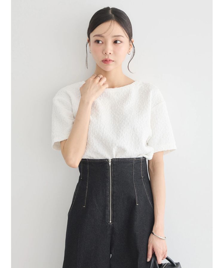 earth music&ecology「ホイップ風ジャガードプルオーバー」|Tシャツ・カットソー|Ivory