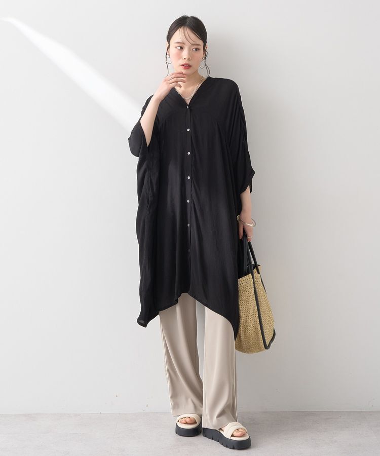 earth music&ecology「レーヨンビッグシャツチュニック」|チュニック|