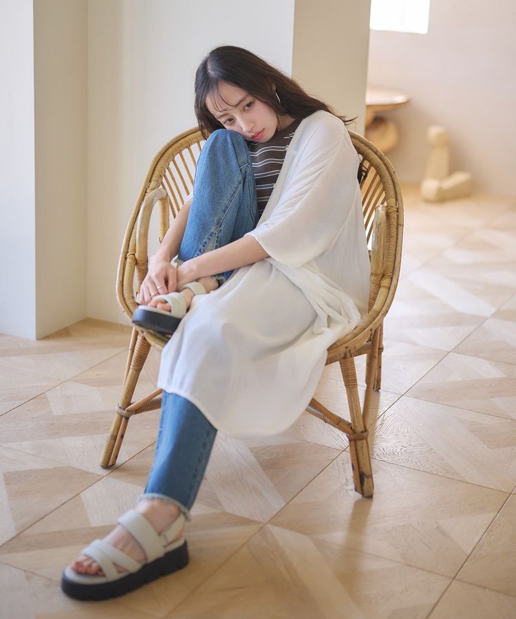 earth music&ecology「レーヨンビッグシャツチュニック」|チュニック|