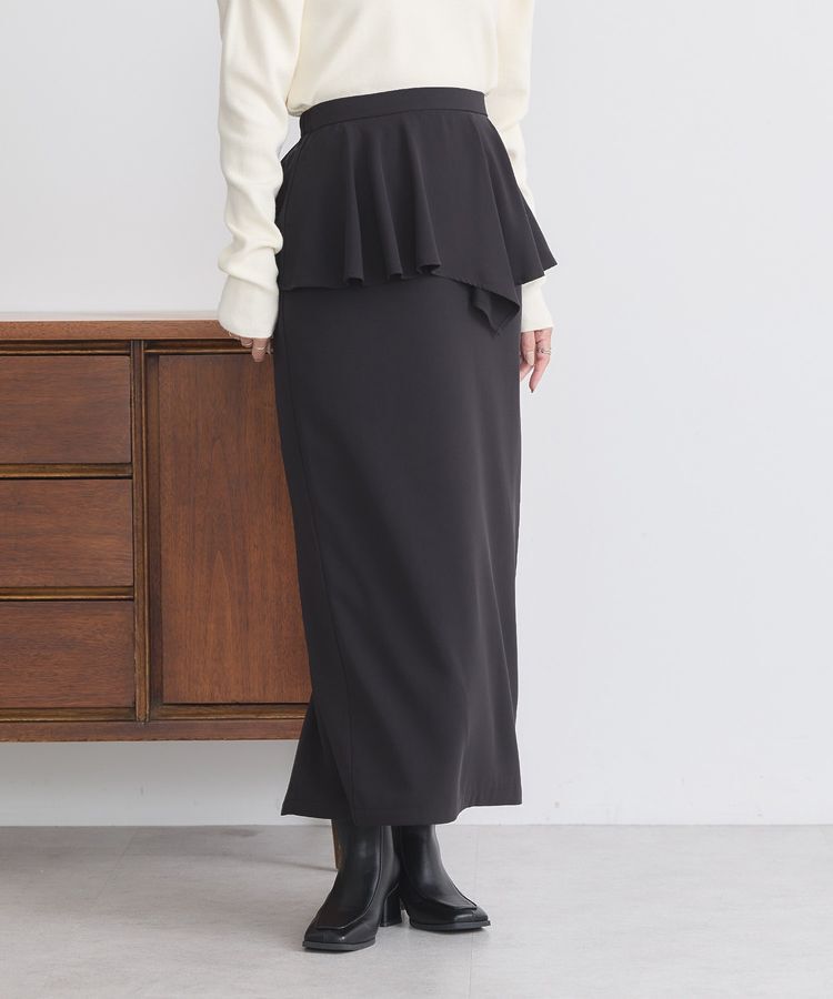 earth music&ecology「ペプラムスカート」|タイト|