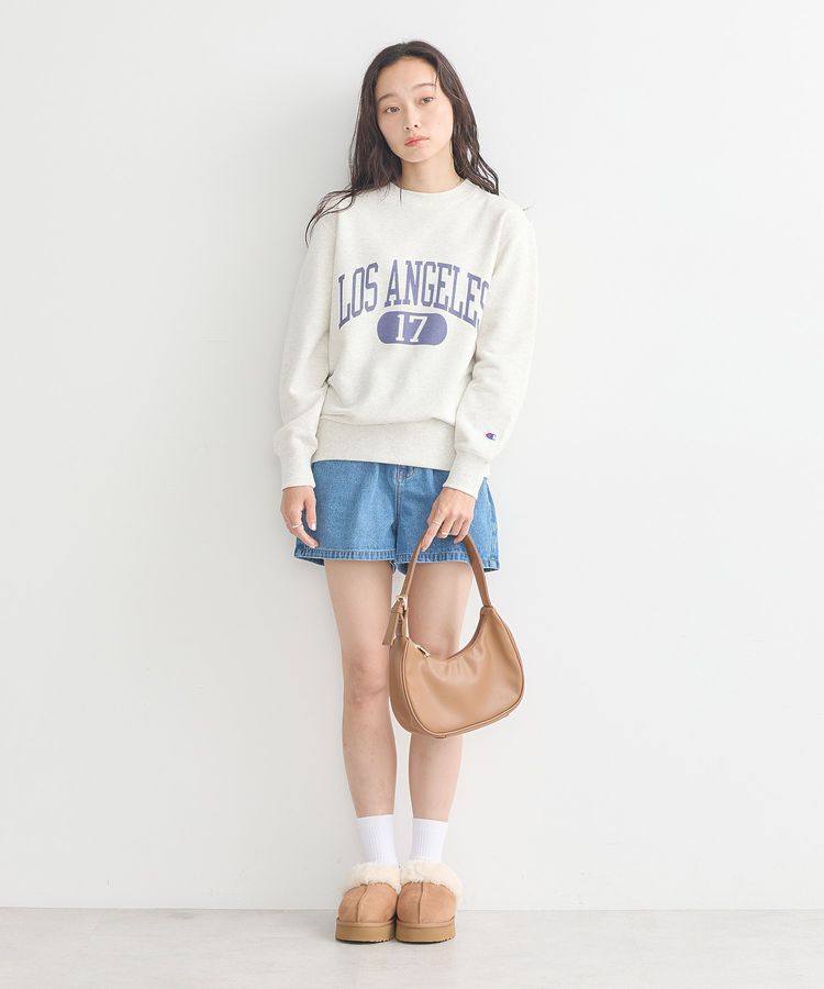 earth music&ecology「チャンピオン　emaeプリント裏毛プルオーバー」|スウェット・ジャージ|