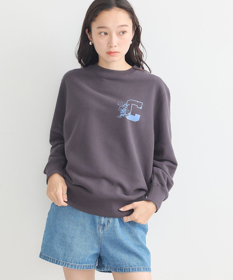 earth music&ecology「チャンピオン　emaeプリント裏毛プルオーバー」|スウェット・ジャージ|