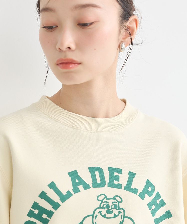 earth music&ecology「チャンピオン　emaeプリント裏毛プルオーバー」|スウェット・ジャージ|