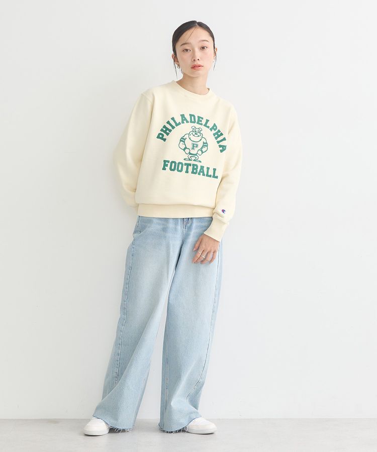 earth music&ecology「チャンピオン　emaeプリント裏毛プルオーバー」|スウェット・ジャージ|