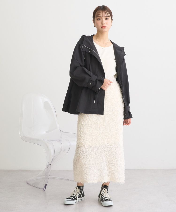 earth music&ecology「ドロストペプラムマウンテンパーカー」|ブルゾン・スタジャン|