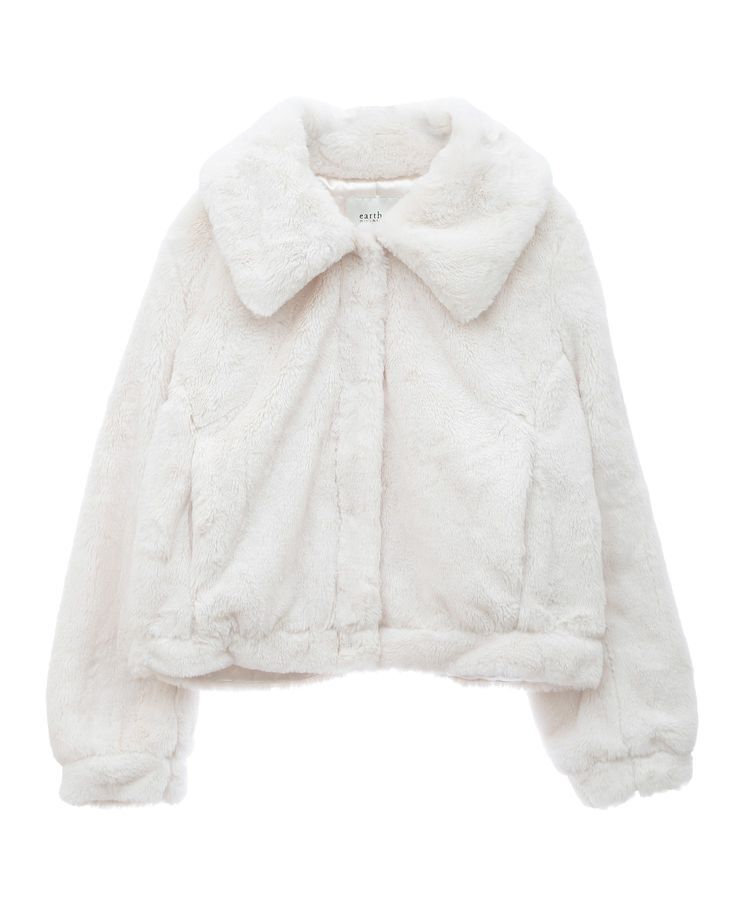 earth music&ecology「ファーショートコート」|ブルゾン・スタジャン|