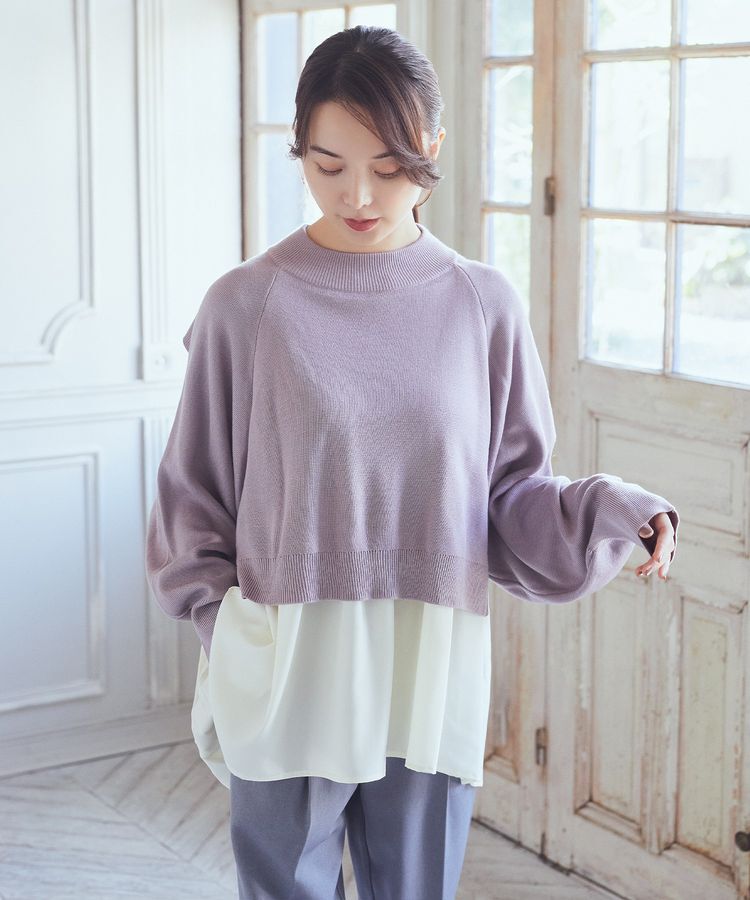 earth music&ecology「ドッキングプリーツニット」|ニット・セーター|