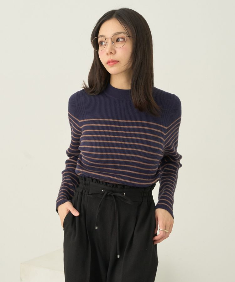 earth music&ecology「やわらかタッチハイネックリブニットプルオーバー」|ニット・セーター|