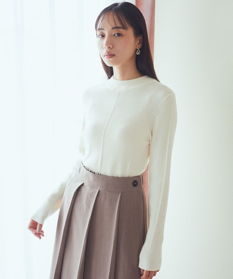 earth music&ecology「やわらかタッチハイネックリブニットプルオーバー」|ニット・セーター|