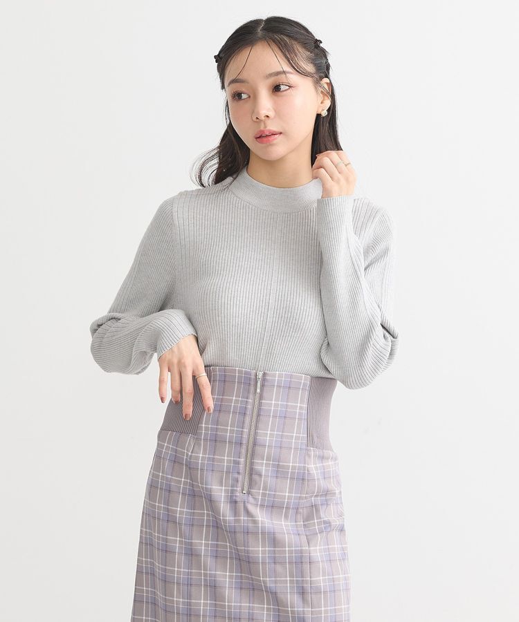 earth music&ecology「やわらかタッチハイネックリブニットプルオーバー」|ニット・セーター|