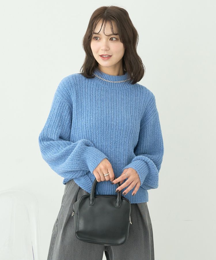 earth music&ecology「透かしベロアモールプルオーバー」|ニット・セーター|