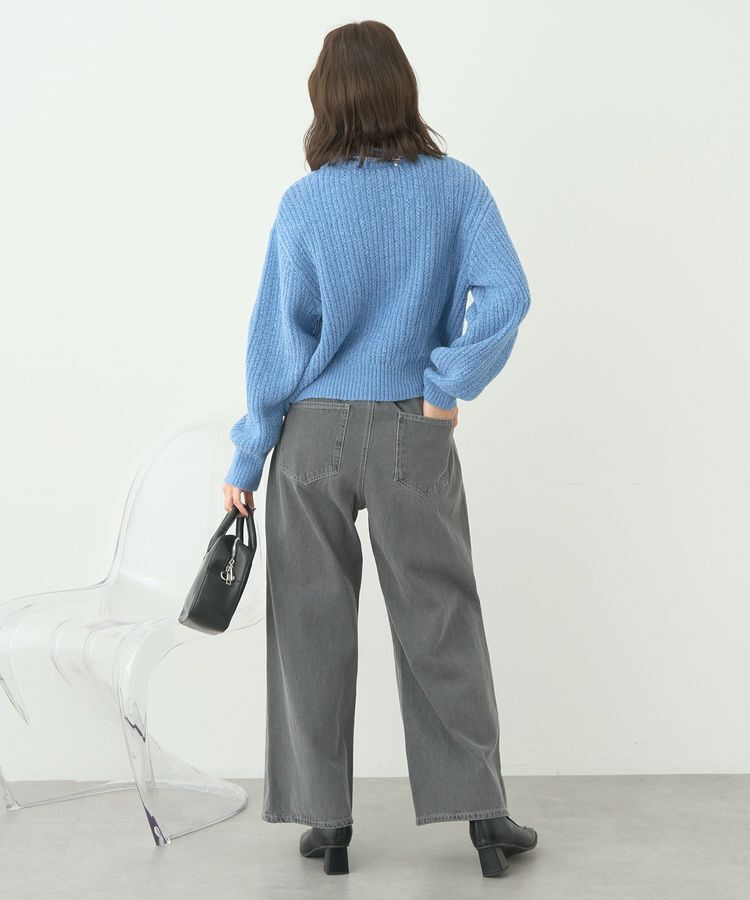 earth music&ecology「透かしベロアモールプルオーバー」|ニット・セーター|