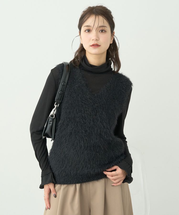 earth music&ecology「シャギーベスト」|ベスト・ジレ|