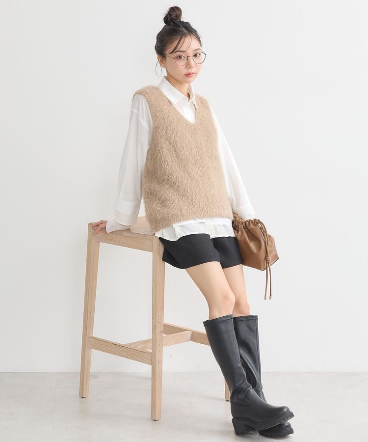 earth music&ecology「シャギーベスト」|ベスト・ジレ|