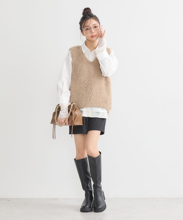 earth music&ecology「シャギーベスト」|ベスト・ジレ|