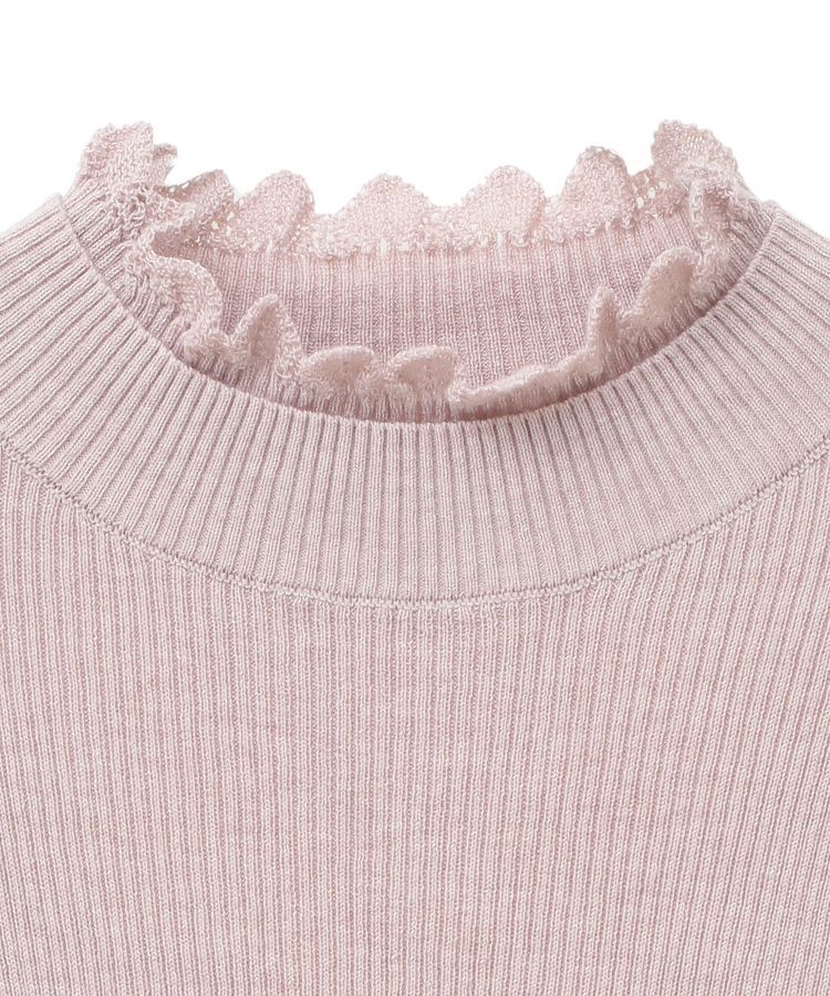 earth music&ecology「レーシーハイネックリブプルオーバー」|ニット・セーター|