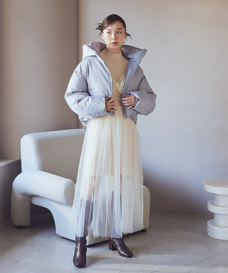 earth music&ecology「ねじりチュールキャミワンピース」|ワンピース|