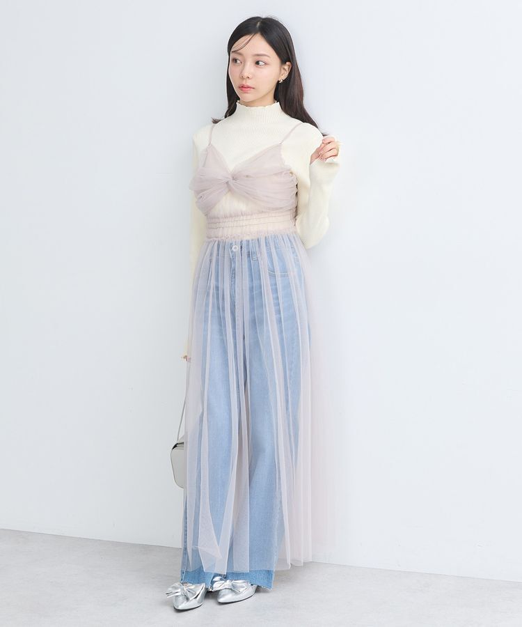 earth music&ecology「ねじりチュールキャミワンピース」|ワンピース|