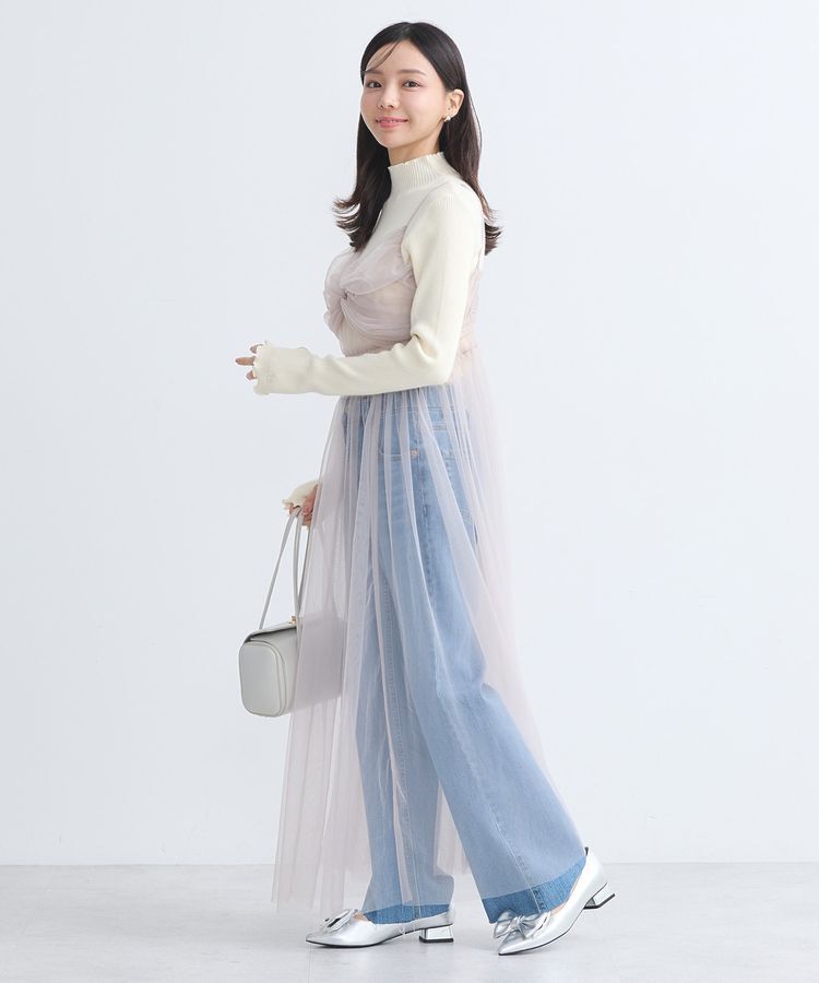 earth music&ecology「ねじりチュールキャミワンピース」|ワンピース|