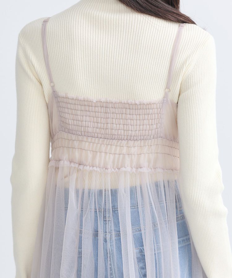 earth music&ecology「ねじりチュールキャミワンピース」|ワンピース|