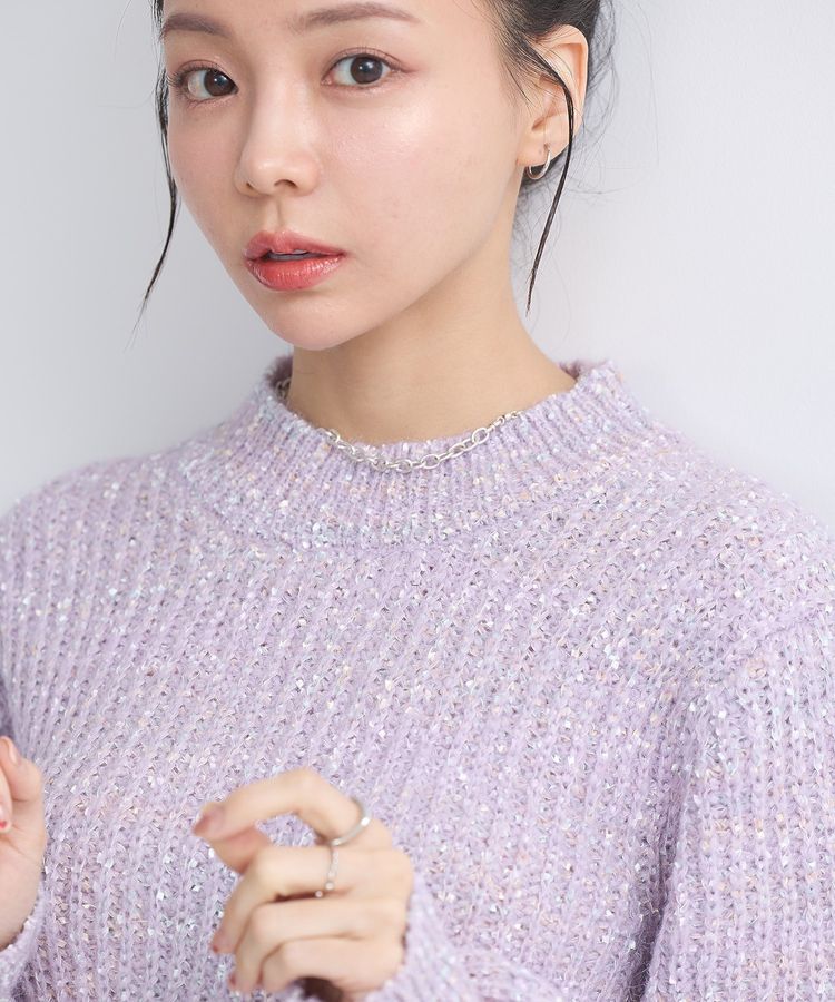 earth music&ecology「ブラッシュヤーンニットプルオーバー」|ニット・セーター|